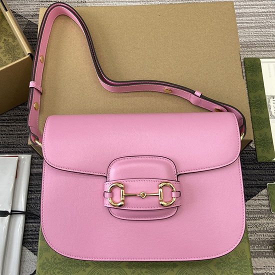 Gucci Horsebit 1955 Shoulder Bag 602204 Pink