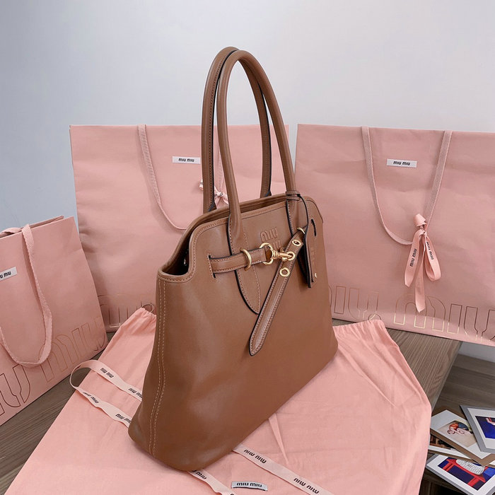 Miu Miu Aventure Nappa Leather Bag 5BG291 Brown