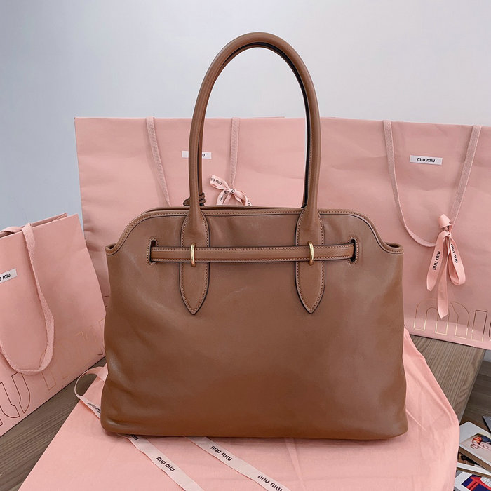 Miu Miu Aventure Nappa Leather Bag 5BG291 Brown