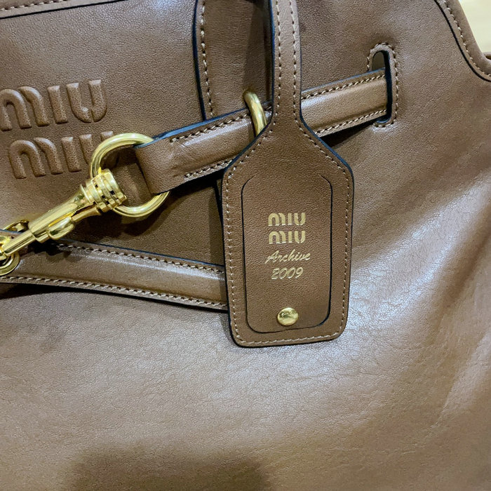 Miu Miu Aventure Nappa Leather Bag 5BG291 Brown