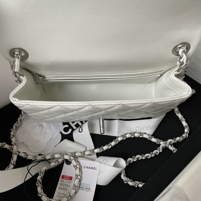 Small Chanel Flap Bag AS1787 White