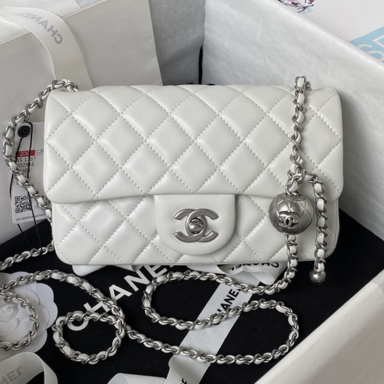 Small Chanel Flap Bag AS1787 White