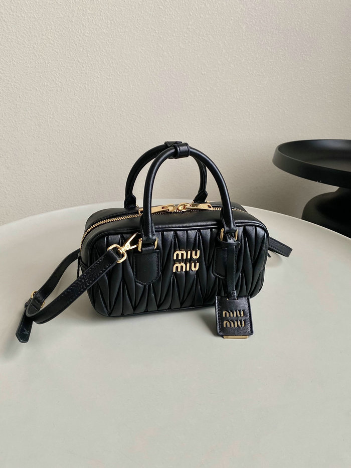 Small Miu Miu Arcadie Bag 5BB142 Black