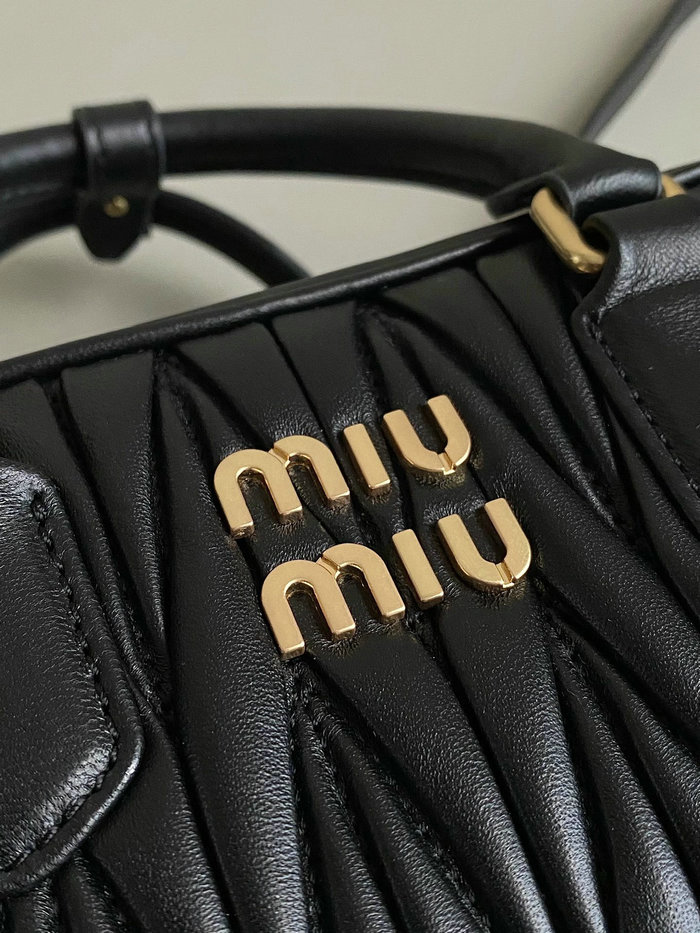 Small Miu Miu Arcadie Bag 5BB142 Black