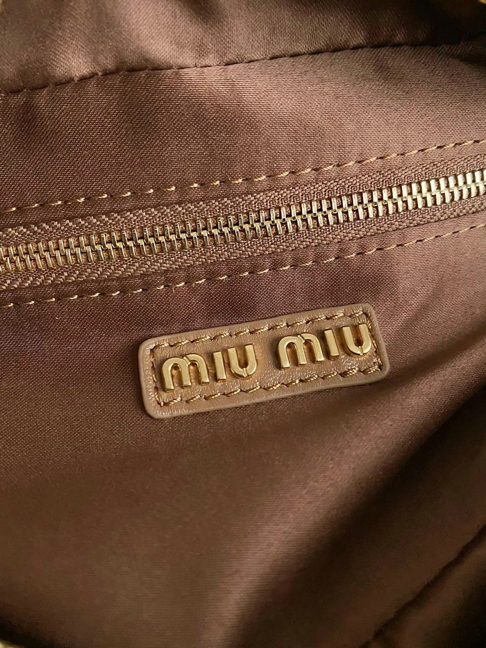 Small Miu Miu Arcadie Bag 5BB142 Caramel