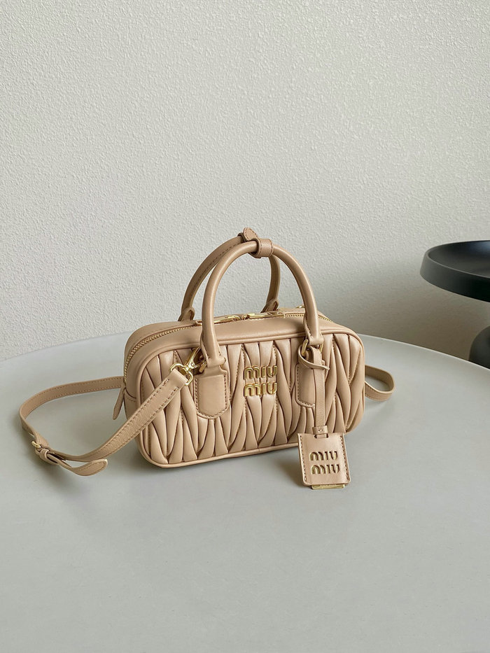 Small Miu Miu Arcadie Bag 5BB142 Sand Beige