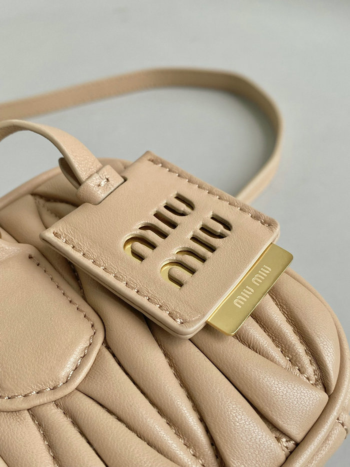 Small Miu Miu Arcadie Bag 5BB142 Sand Beige