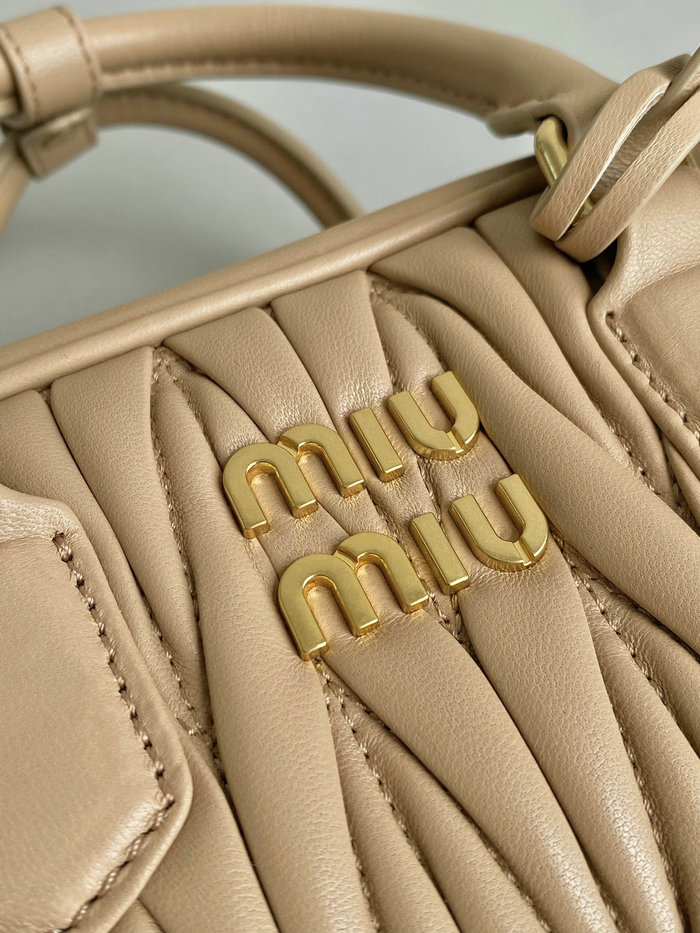 Small Miu Miu Arcadie Bag 5BB142 Sand Beige