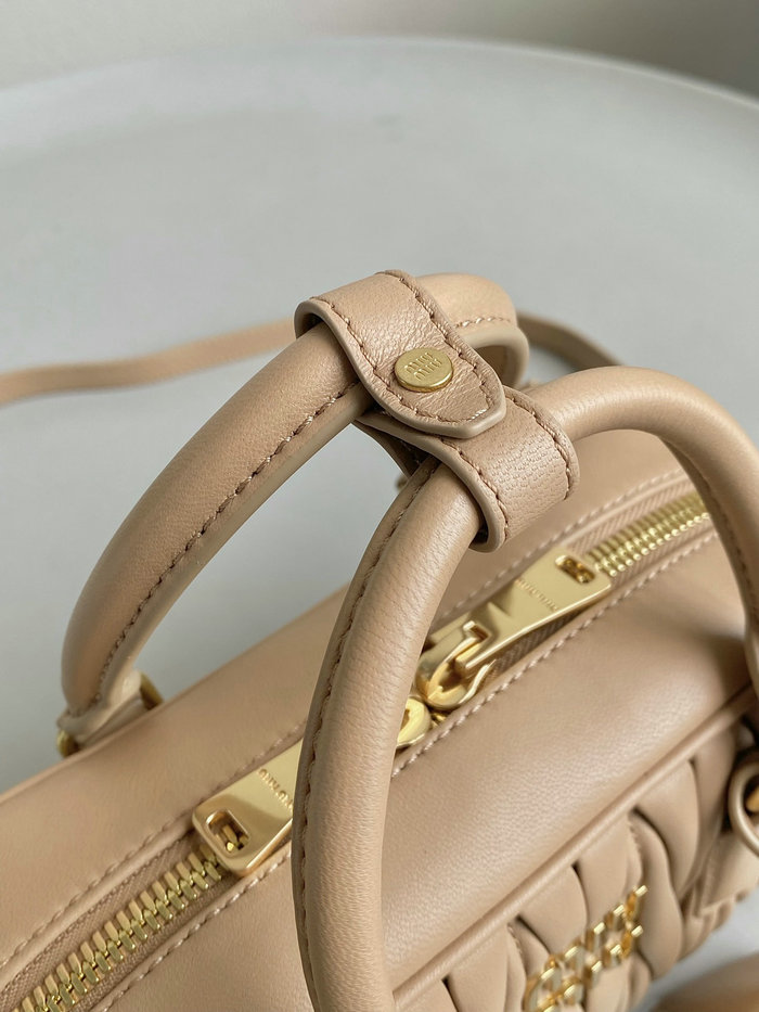 Small Miu Miu Arcadie Bag 5BB142 Sand Beige