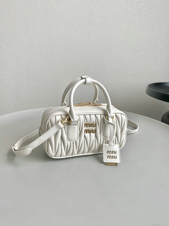 Small Miu Miu Arcadie Bag 5BB142 White