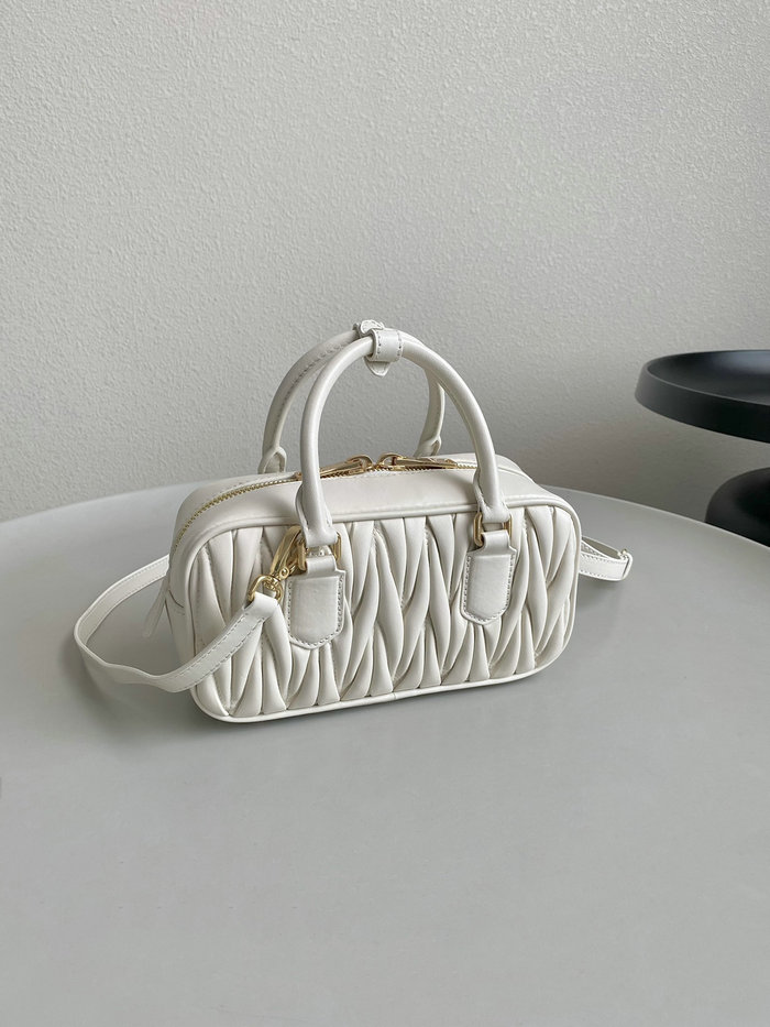 Small Miu Miu Arcadie Bag 5BB142 White