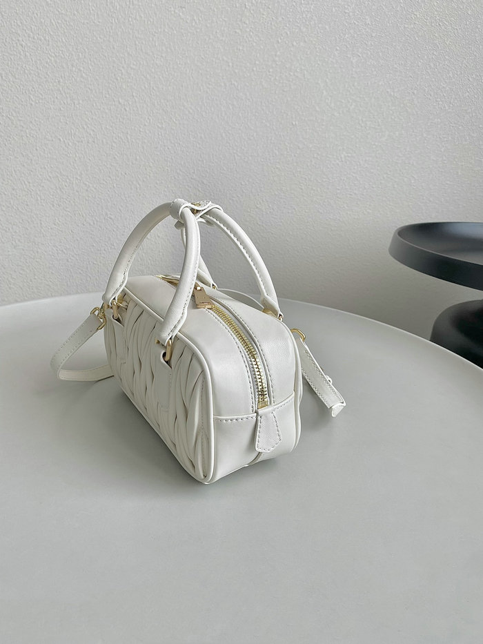 Small Miu Miu Arcadie Bag 5BB142 White