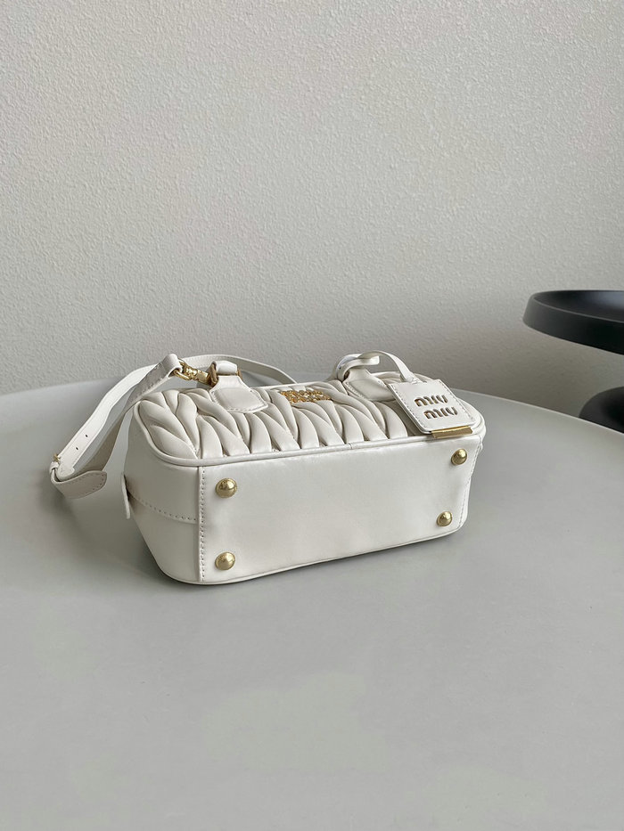 Small Miu Miu Arcadie Bag 5BB142 White