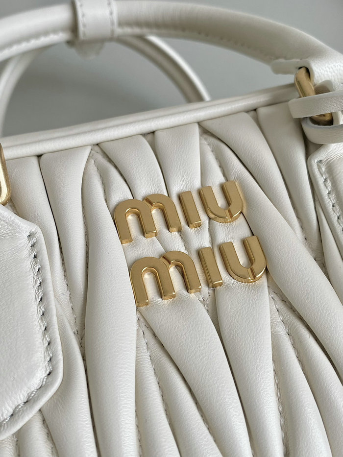 Small Miu Miu Arcadie Bag 5BB142 White