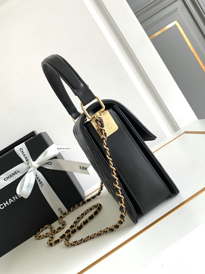 Chanel Flap Bag with Top Handle AS4039 Black