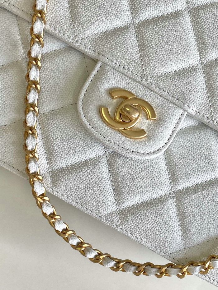 Chanel Flap Bag with Top Handle AS4039 White