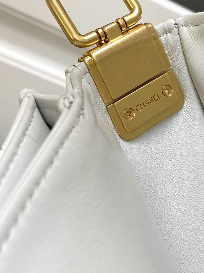 Chanel Flap Bag with Top Handle AS4039 White