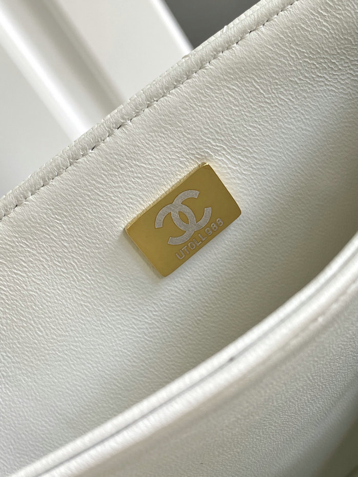 Chanel Flap Bag with Top Handle AS4039 White