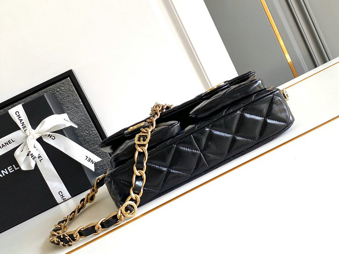 Chanel Flap Bag with Top Handle Black AS4993