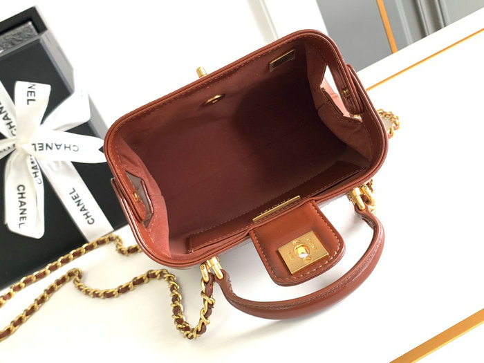 Chanel Mini Bag with Top Handle AS4958 Brown