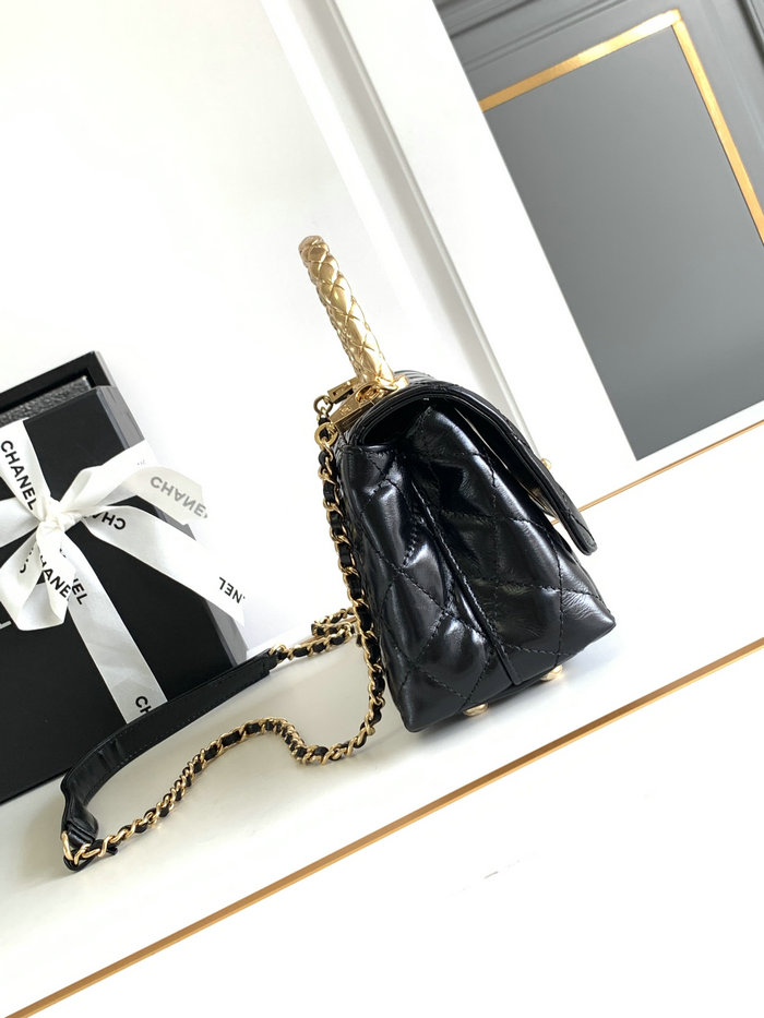 Chanel Mini Coco Handle Bag Black AS2215