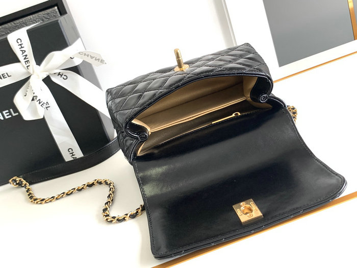 Chanel Mini Coco Handle Bag Black AS2215