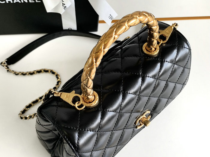 Chanel Small Coco Handle Bag Black A92990