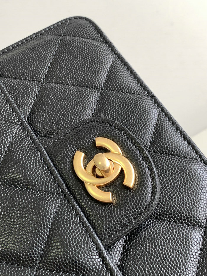 Chanel Small Flap Bag with Top Handle AS4038 Black