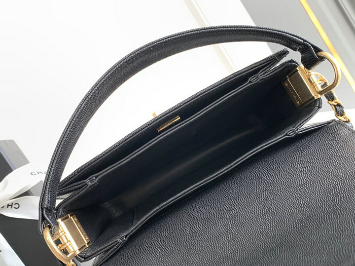 Chanel Small Flap Bag with Top Handle AS4038 Black