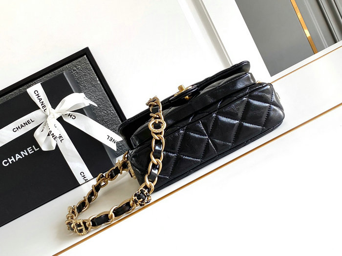 Chanel Small Flap Bag with Top Handle Black AS4992