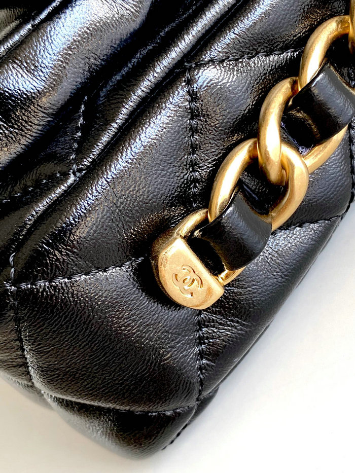 Chanel Small Flap Bag with Top Handle Black AS4992