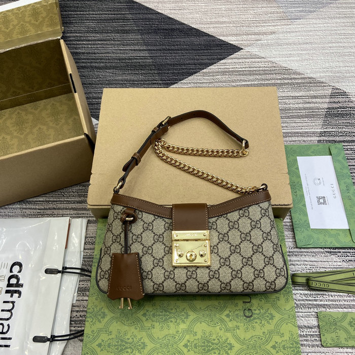 Gucci Padlock Small Shoulder Bag 811705 Brown