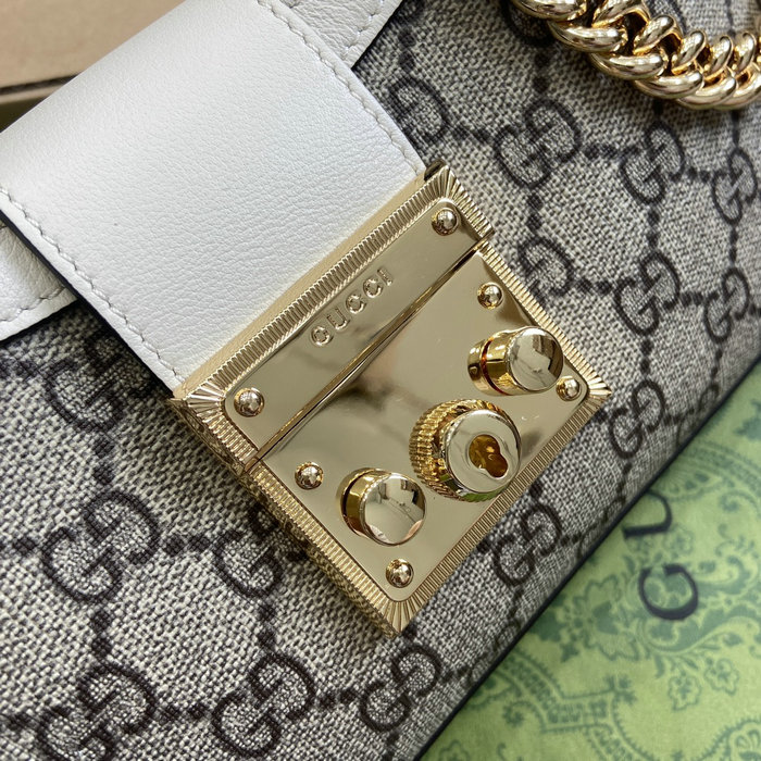 Gucci Padlock Small Shoulder Bag 811705 White