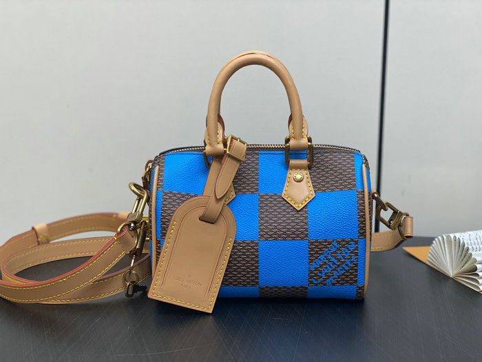 Louis Vuitton Speedy 18 Bandouliere Damier Pop N40611 Blue