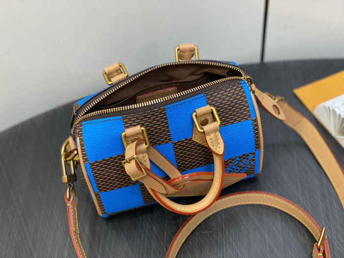 Louis Vuitton Speedy 18 Bandouliere Damier Pop N40611 Blue