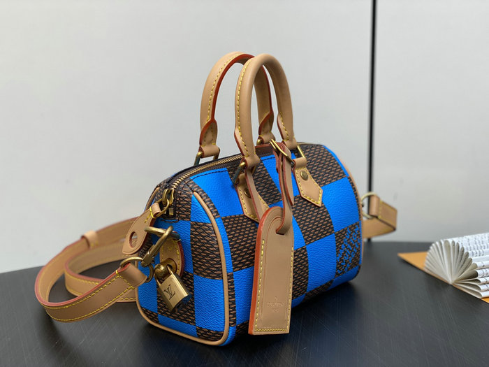 Louis Vuitton Speedy 18 Bandouliere Damier Pop N40611 Blue