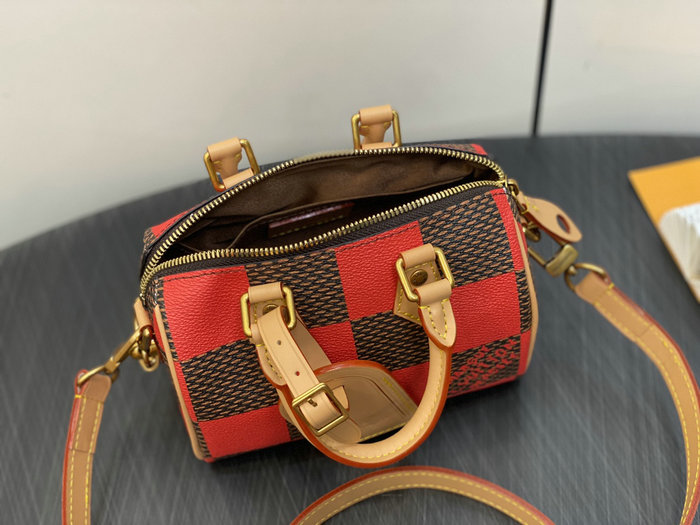 Louis Vuitton Speedy 18 Bandouliere Damier Pop N40611 Red