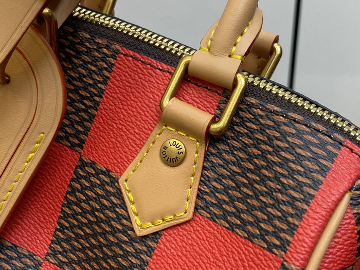 Louis Vuitton Speedy 18 Bandouliere Damier Pop N40611 Red