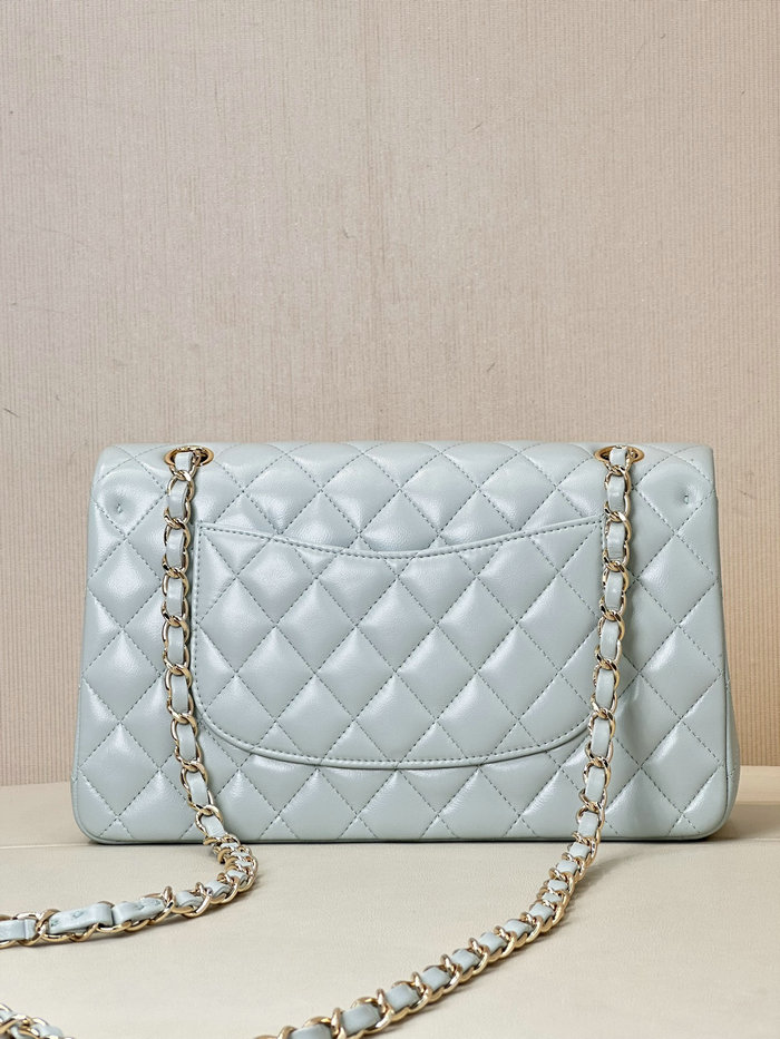 Medium Chanel Lambskin Flap Bag A01112 Light Blue