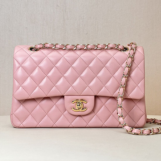 Medium Chanel Lambskin Flap Bag A01112 Pink