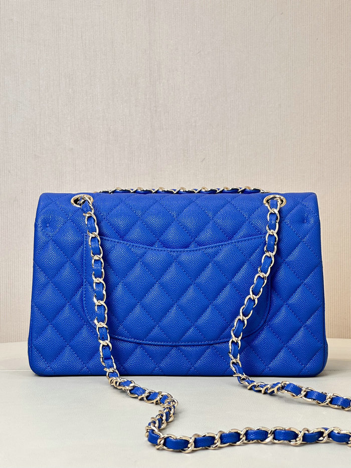 Small Chanel Grained Calfskin Flap Bag A01117 Electric Blue