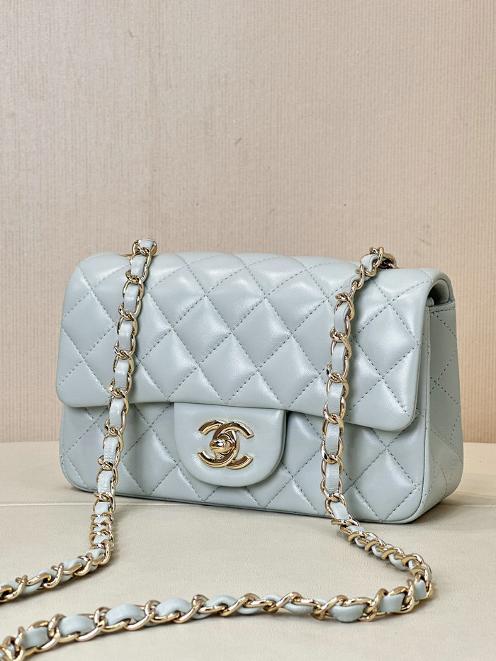 Small Chanel Lambskin Flap Bag A01116 Blue