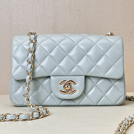 Small Chanel Lambskin Flap Bag A01116 Blue