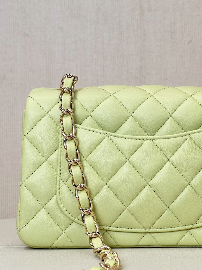 Small Chanel Lambskin Flap Bag A01116 Green