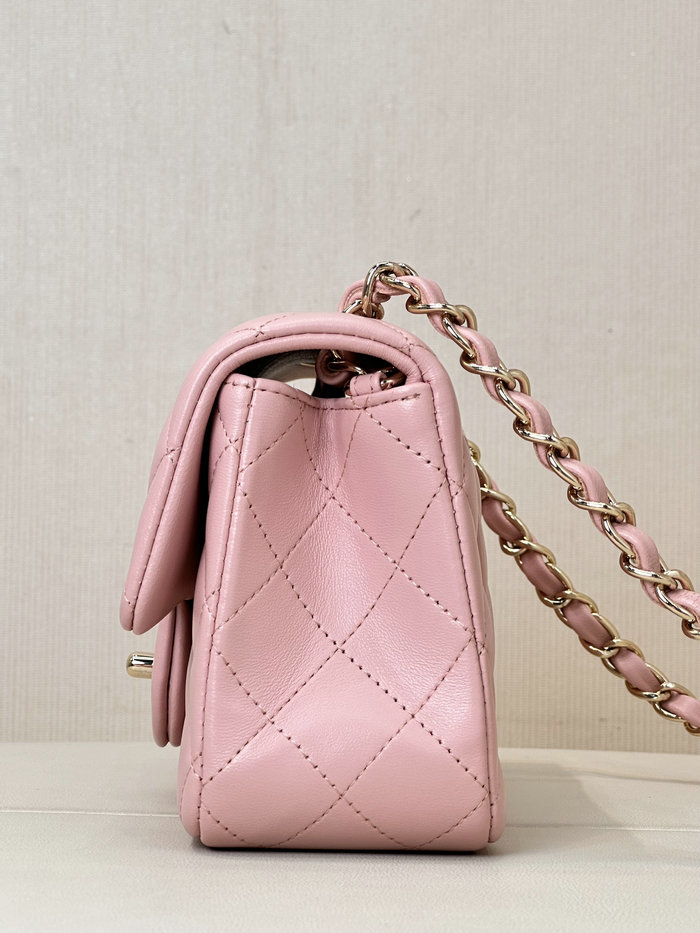 Small Chanel Lambskin Flap Bag A01116 Pink