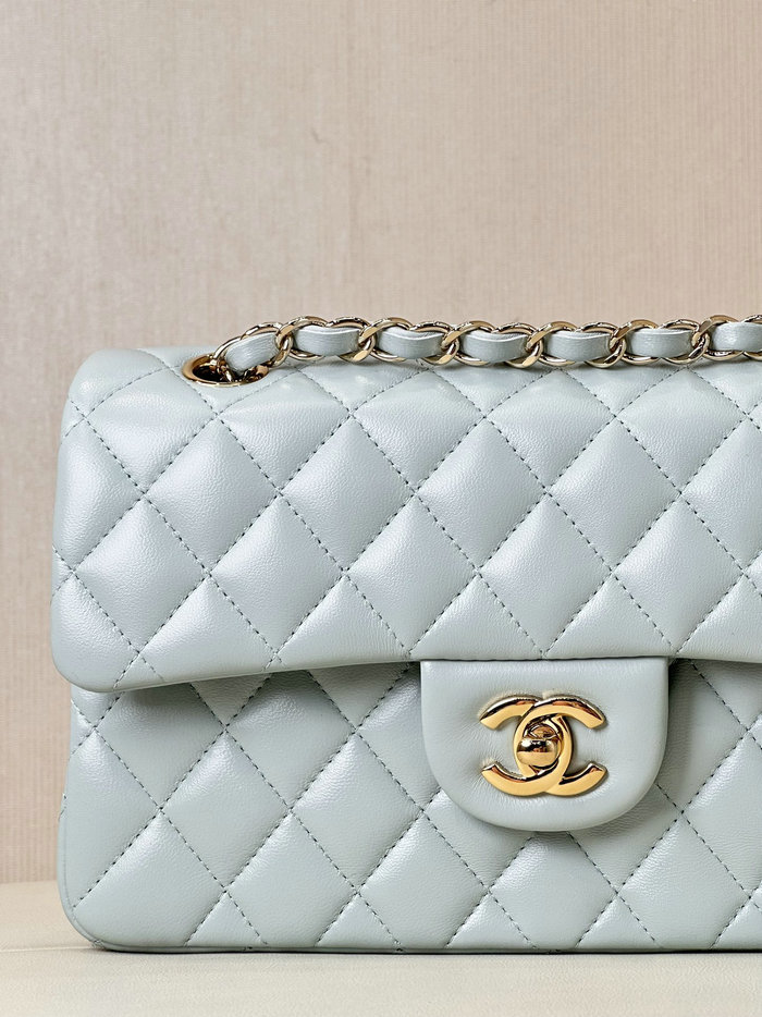 Small Chanel Lambskin Flap Bag A01117 Blue