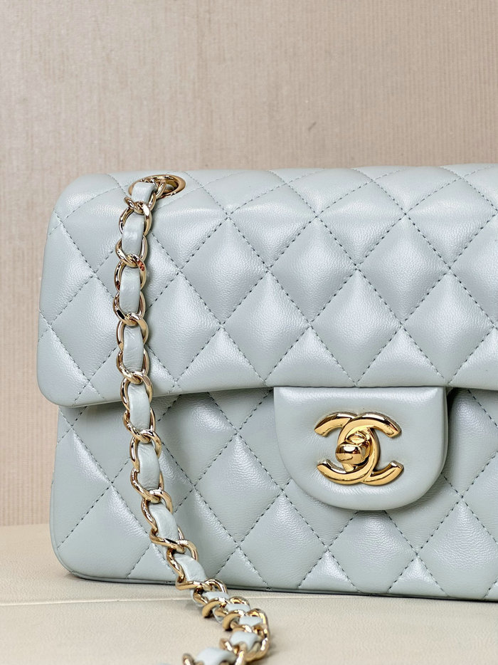 Small Chanel Lambskin Flap Bag A01117 Blue