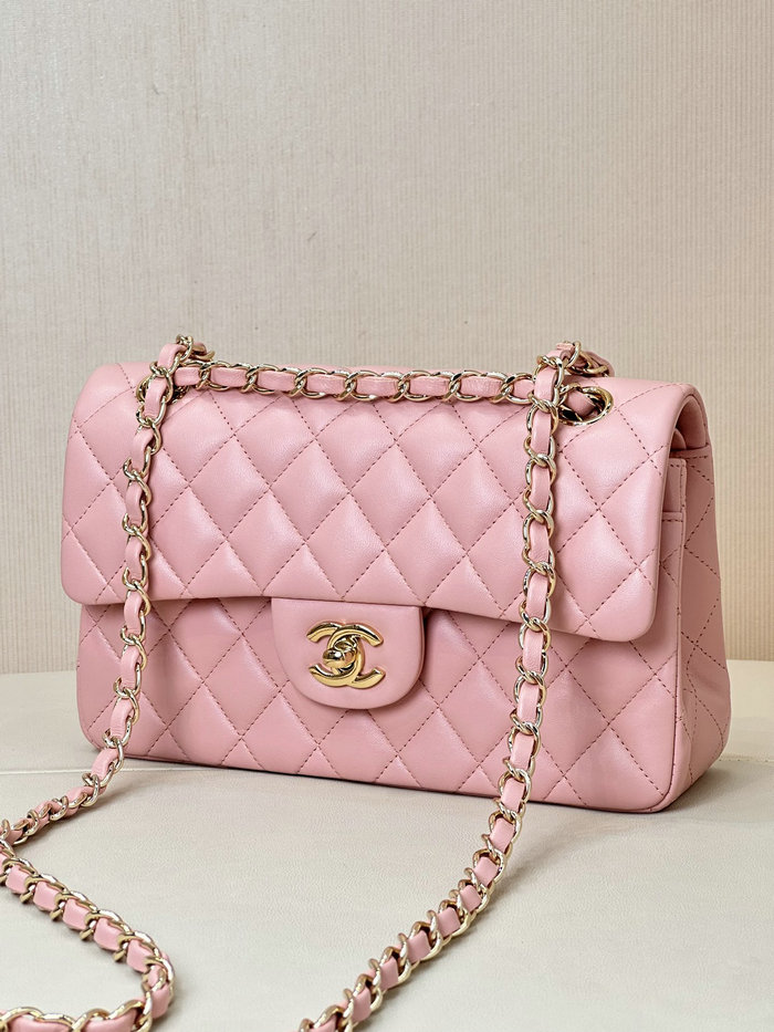 Small Chanel Lambskin Flap Bag A01117 Pink