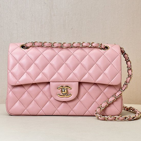 Small Chanel Lambskin Flap Bag A01117 Pink