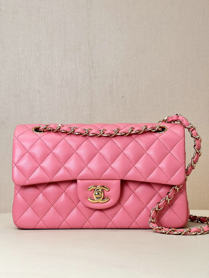 Small Chanel Lambskin Flap Bag A01117 Rose